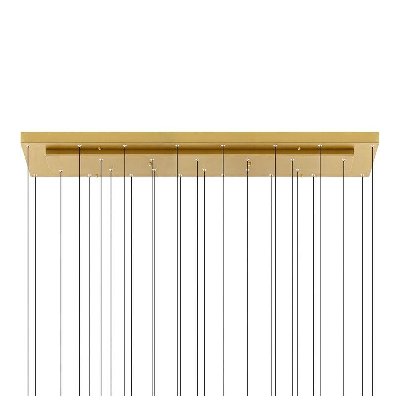 CWI Lighting Stagger Integrated LED Brass Chandelier