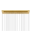 CWI Lighting Stagger Integrated LED Brass Chandelier
