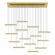 CWI Lighting Stagger Integrated LED Brass Chandelier