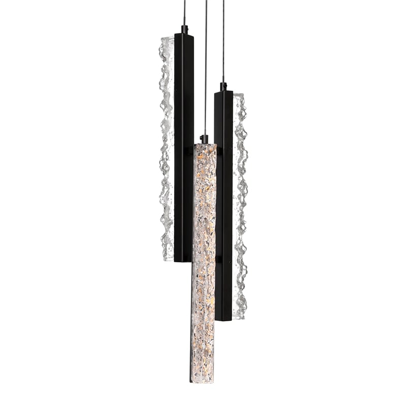 CWI Lighting Stagger Integrated LED Black Mini Pendant