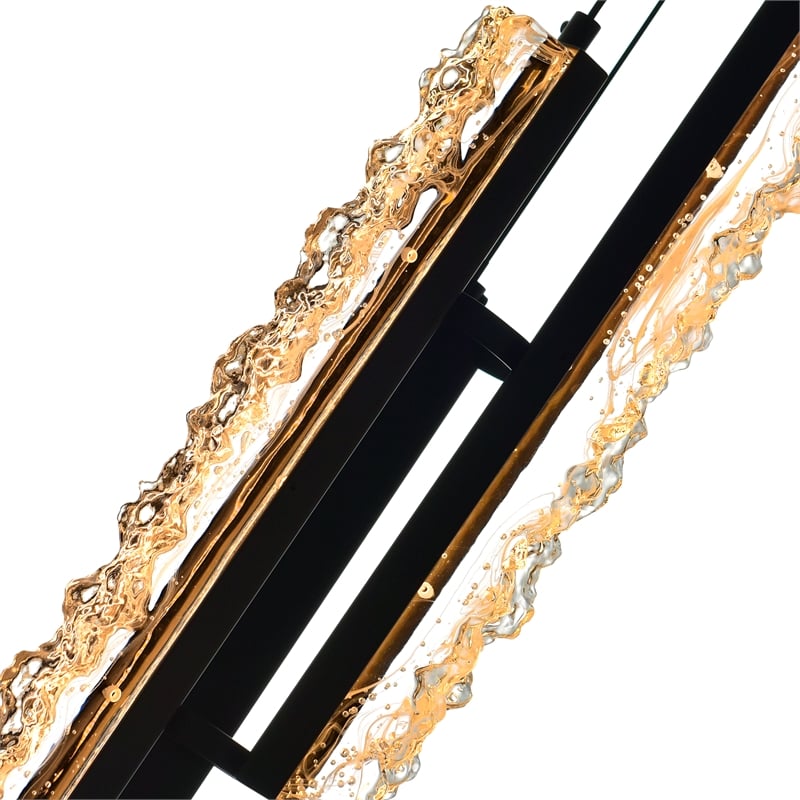 CWI Lighting Stagger Integrated LED Black Mini Pendant