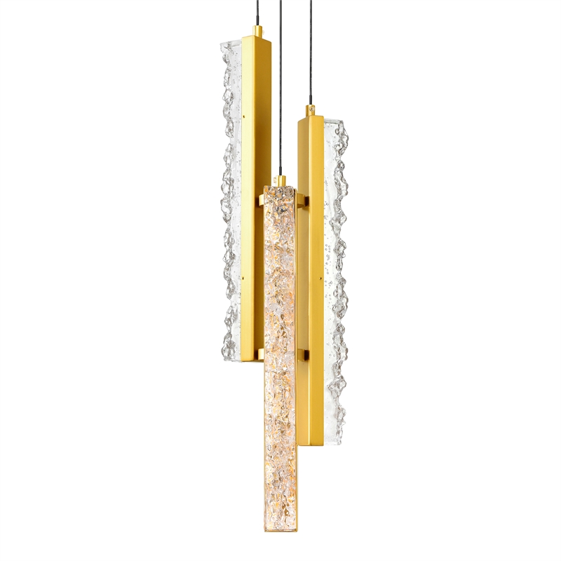 CWI Lighting Stagger Integrated LED Brass Mini Pendant