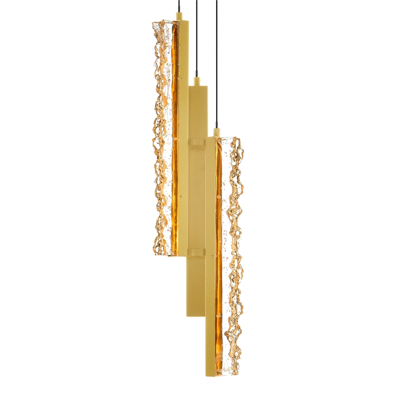 CWI Lighting Stagger Integrated LED Brass Mini Pendant