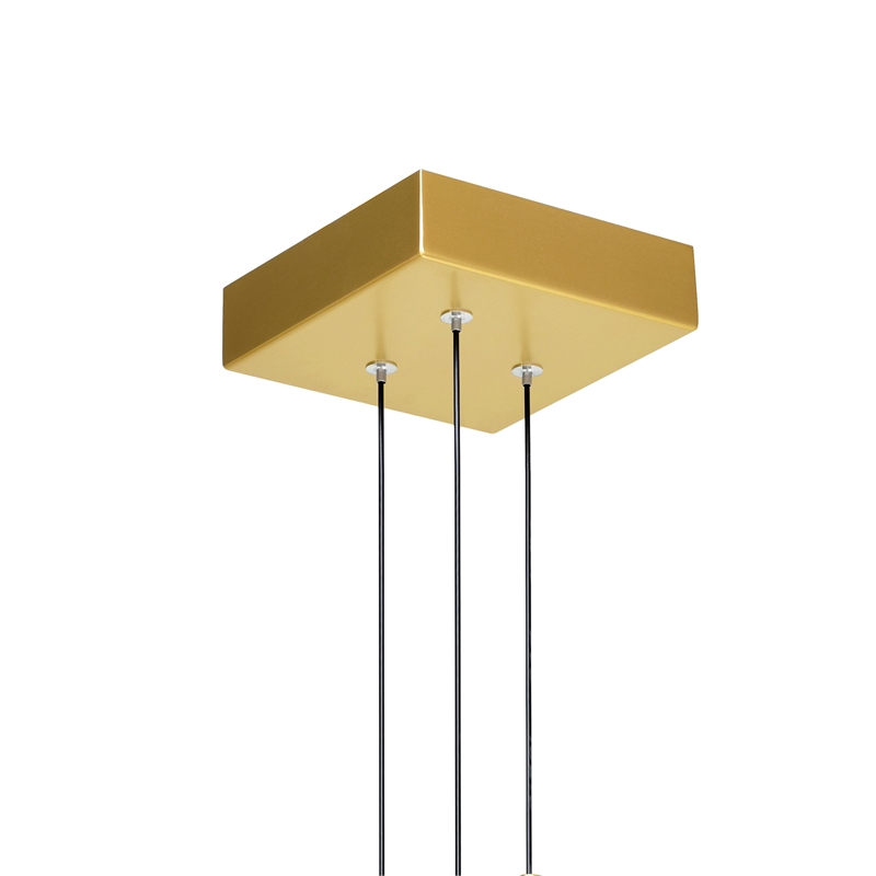 CWI Lighting Stagger Integrated LED Brass Mini Pendant