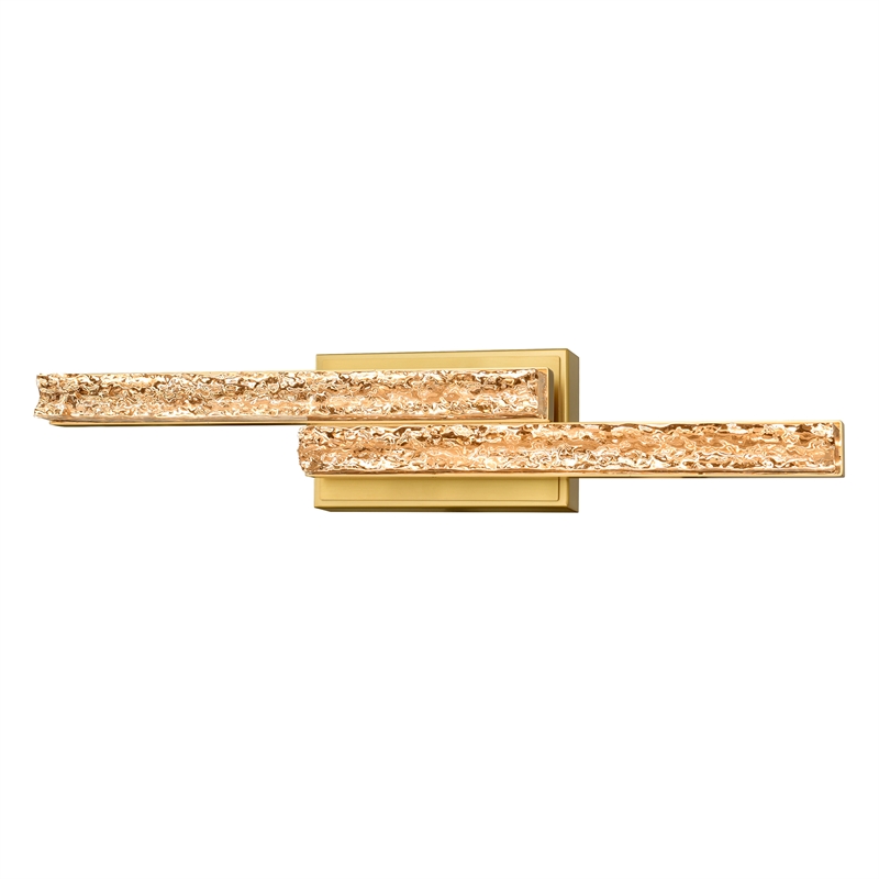 CWI Lighting Stagger Integrated LED Brass Vanity Light