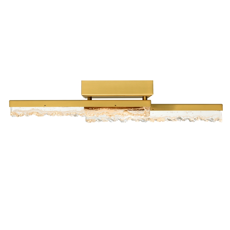 CWI Lighting Stagger Integrated LED Brass Vanity Light