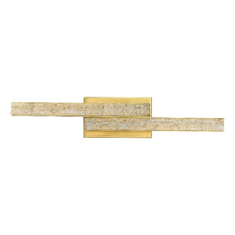 CWI Lighting Stagger Integrated LED Brass Vanity Light