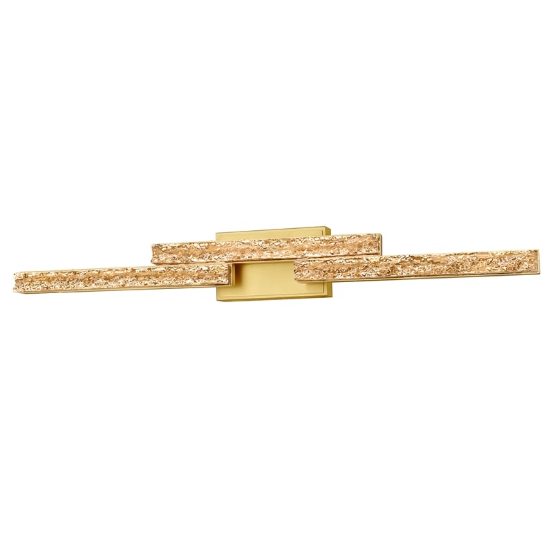 CWI Lighting Stagger Integrated LED Brass Vanity Light