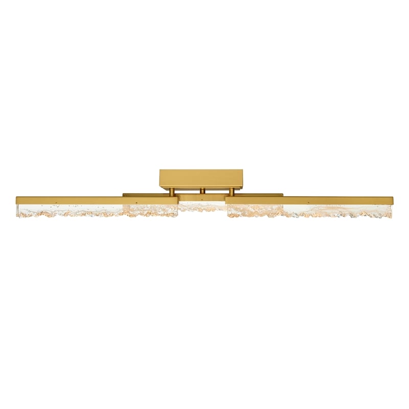 CWI Lighting Stagger Integrated LED Brass Vanity Light