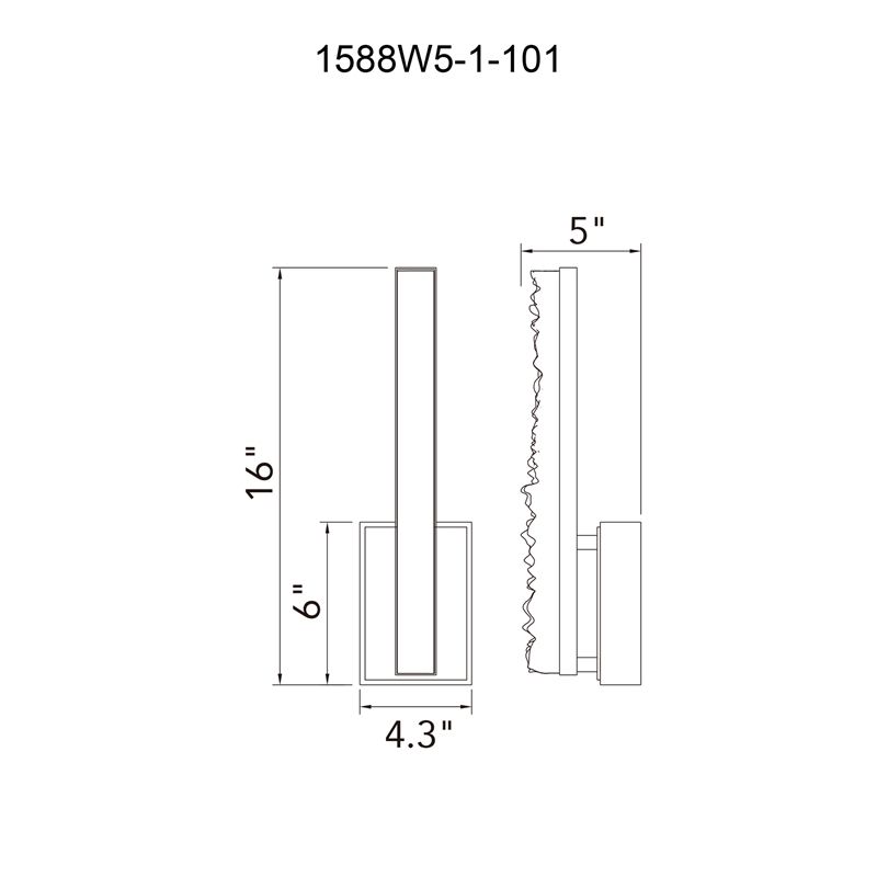 CWI Lighting Stagger Integrated LED Black Wall Light