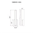 CWI Lighting Stagger Integrated LED Brass Wall Light