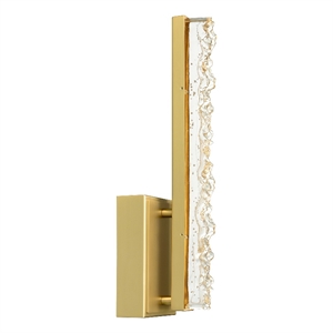 cwi lighting stagger integrated led brass wall light