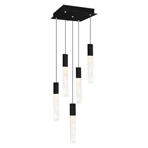 CWI Lighting Greta Integrated LED Black Mini Pendant