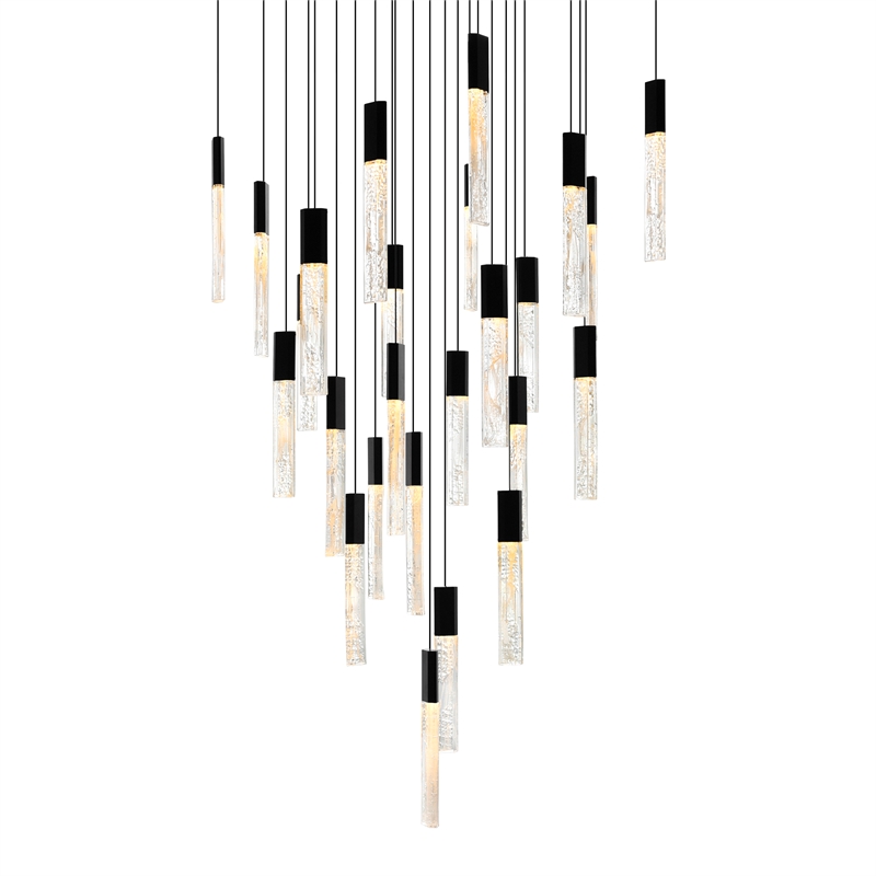 CWI Lighting Greta Integrated LED Black Chandelier
