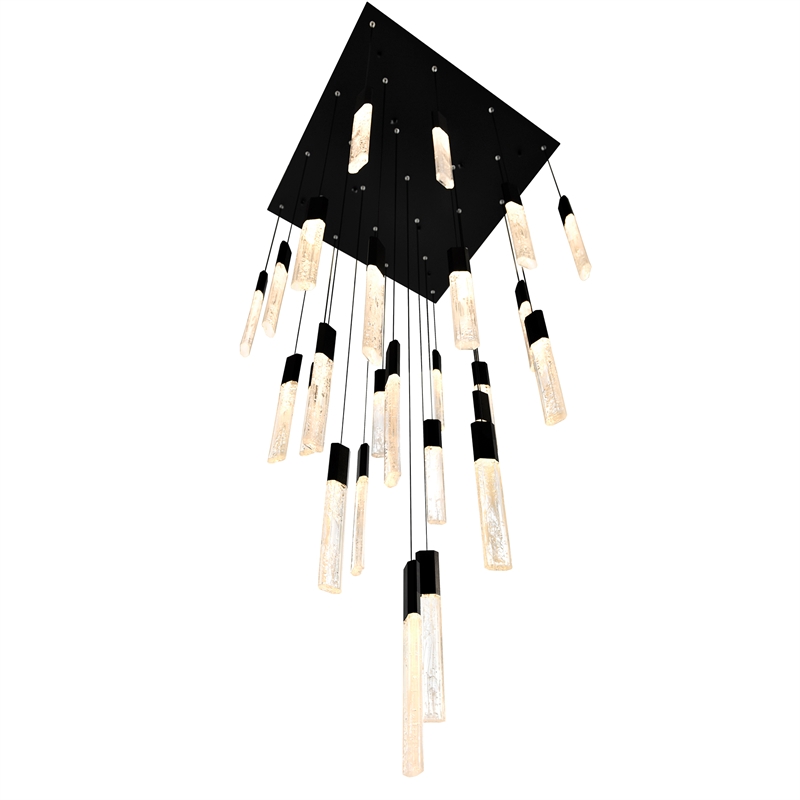 CWI Lighting Greta Integrated LED Black Chandelier