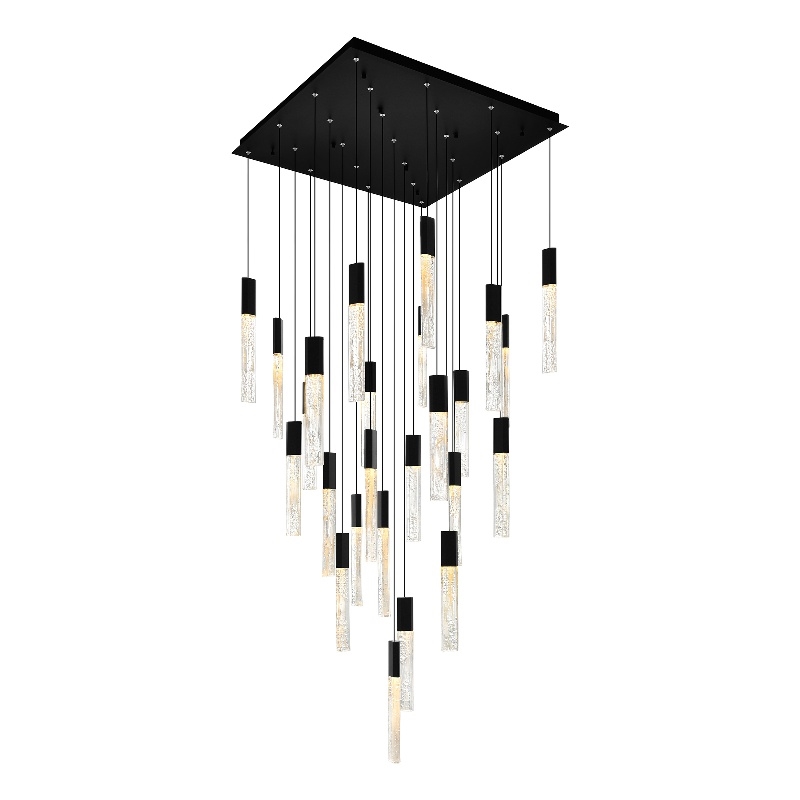 CWI Lighting Greta Integrated LED Black Chandelier
