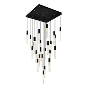 CWI Lighting Greta Integrated LED Black Chandelier