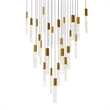 CWI Lighting Greta Integrated LED Brass Chandelier