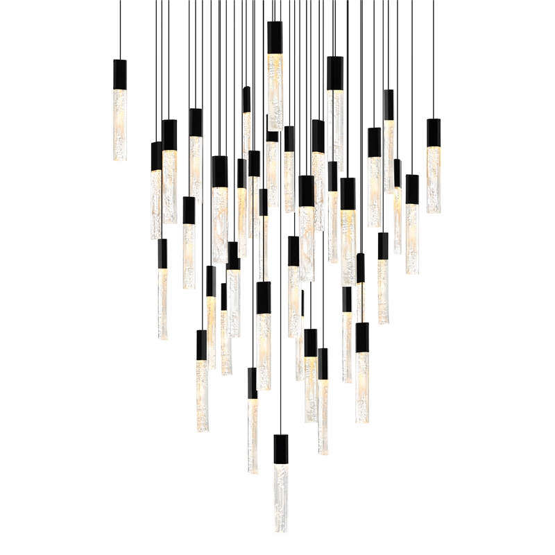 CWI Lighting Greta Integrated LED Black Chandelier