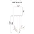 CWI Lighting Greta Integrated LED Black Chandelier