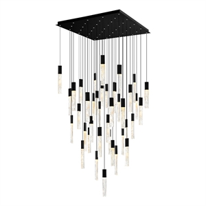 CWI Lighting Greta Integrated LED Black Chandelier