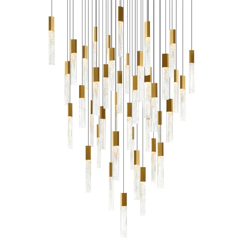 CWI Lighting Greta Integrated LED Brass Chandelier