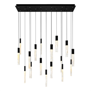 CWI Lighting Greta Integrated LED Black Chandelier