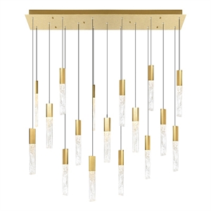 CWI Lighting Greta Integrated LED Brass Chandelier