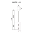 CWI Lighting Greta Integrated LED Black Mini Pendant