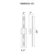 CWI Lighting Greta Integrated LED Black Vanity Light