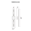 CWI Lighting Greta Integrated LED Brass Vanity Light