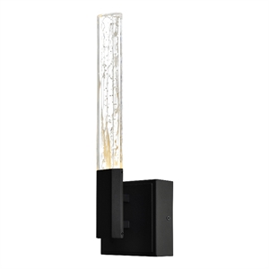cwi lighting greta integrated led black wall light