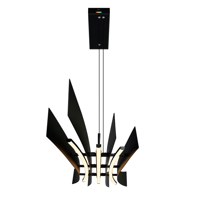 CWI Lighting Candora Integrated LED Black Chandelier