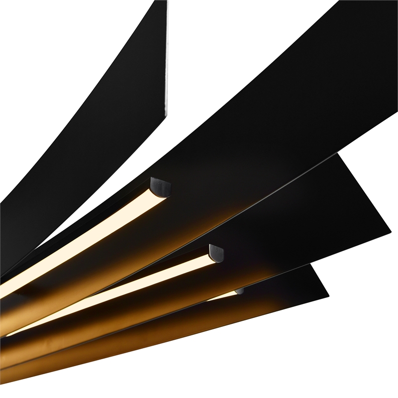 CWI Lighting Candora Integrated LED Black Chandelier