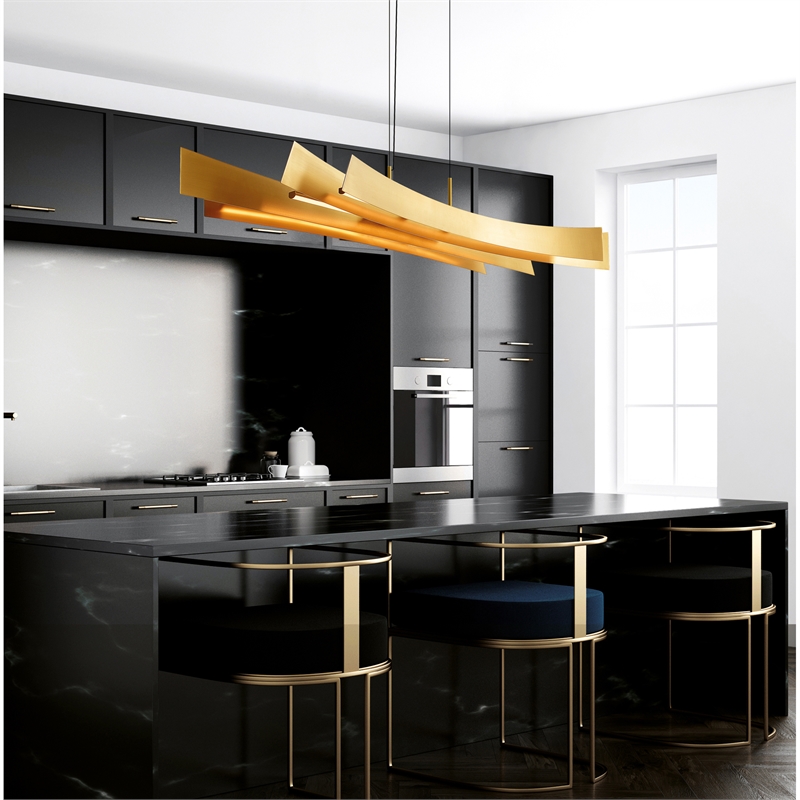 CWI Lighting Candora Integrated LED Brass Chandelier