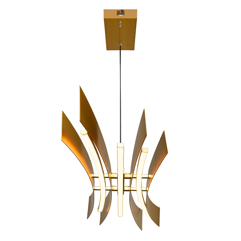 CWI Lighting Candora Integrated LED Brass Chandelier