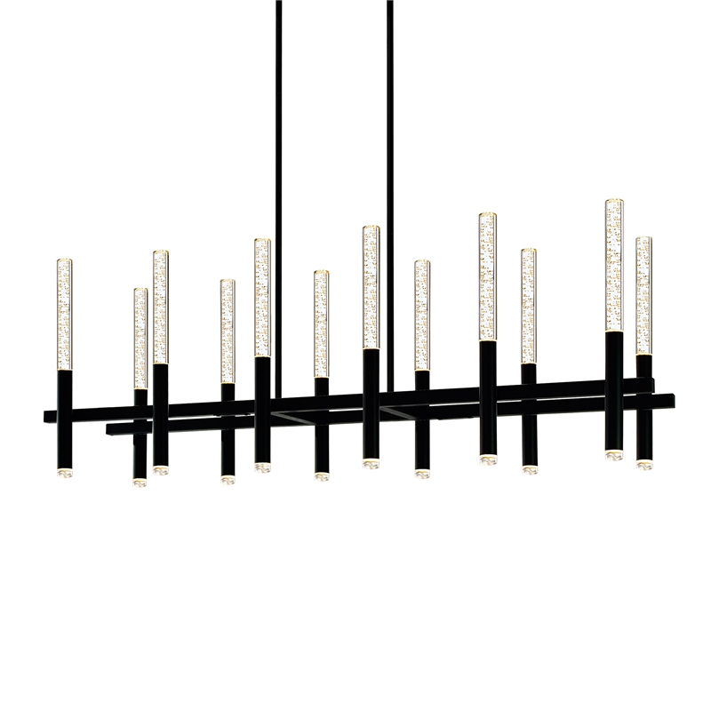 CWI Lighting Dragonswatch Integrated LED Black Chandelier