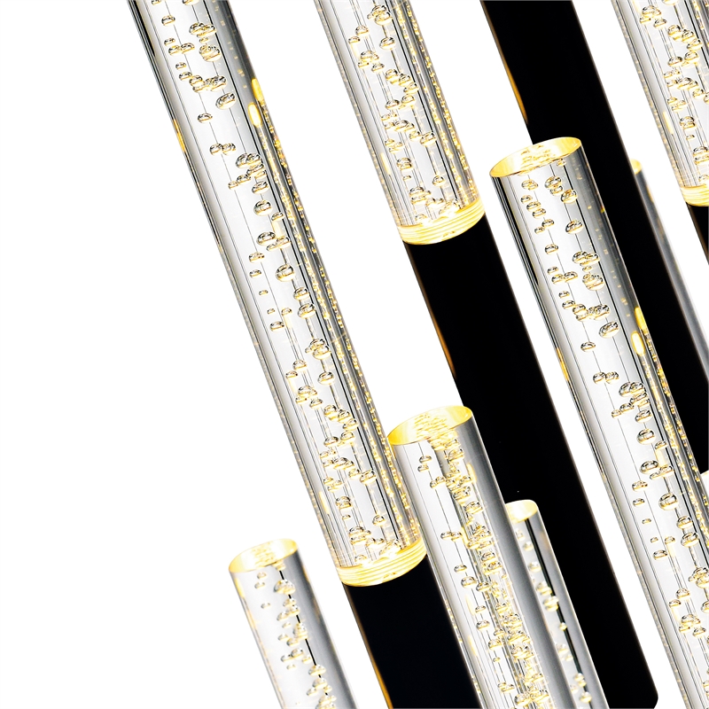 CWI Lighting Dragonswatch Integrated LED Black Chandelier