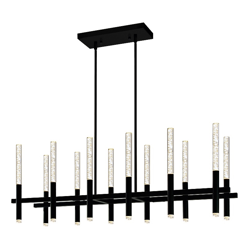 CWI Lighting Dragonswatch Integrated LED Black Chandelier