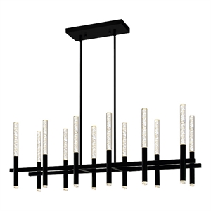 CWI Lighting Dragonswatch Integrated LED Black Chandelier