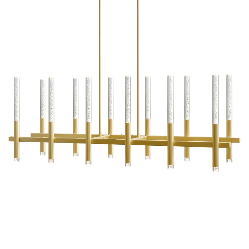 CWI Lighting Dragonswatch Integrated LED Satin Gold Chandelier