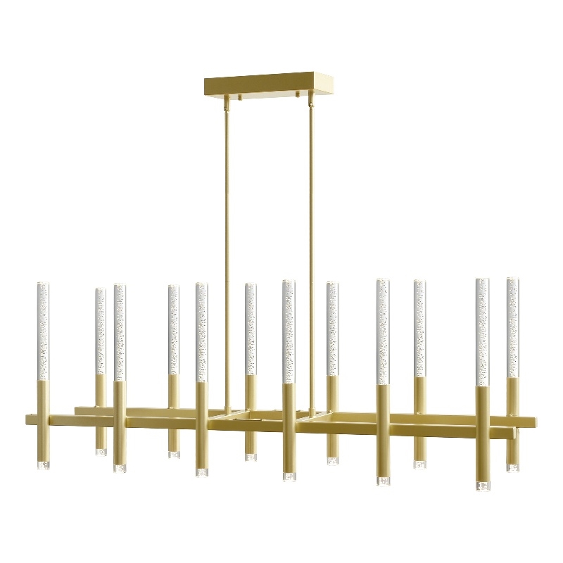 CWI Lighting Dragonswatch Integrated LED Satin Gold Chandelier