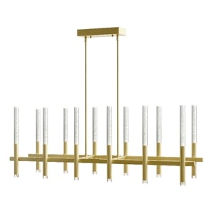 CWI Lighting Dragonswatch Integrated LED Satin Gold Chandelier