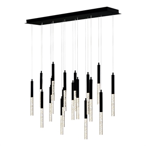 CWI Lighting Dragonswatch Integrated LED Black Chandelier