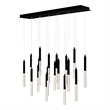 CWI Lighting Dragonswatch Integrated LED Black Chandelier