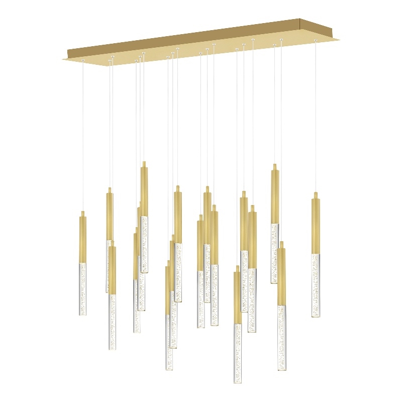 CWI Lighting Dragonswatch Integrated LED Satin Gold Chandelier