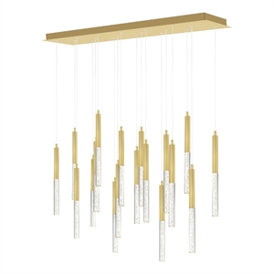 CWI Lighting Dragonswatch Integrated LED Satin Gold Chandelier