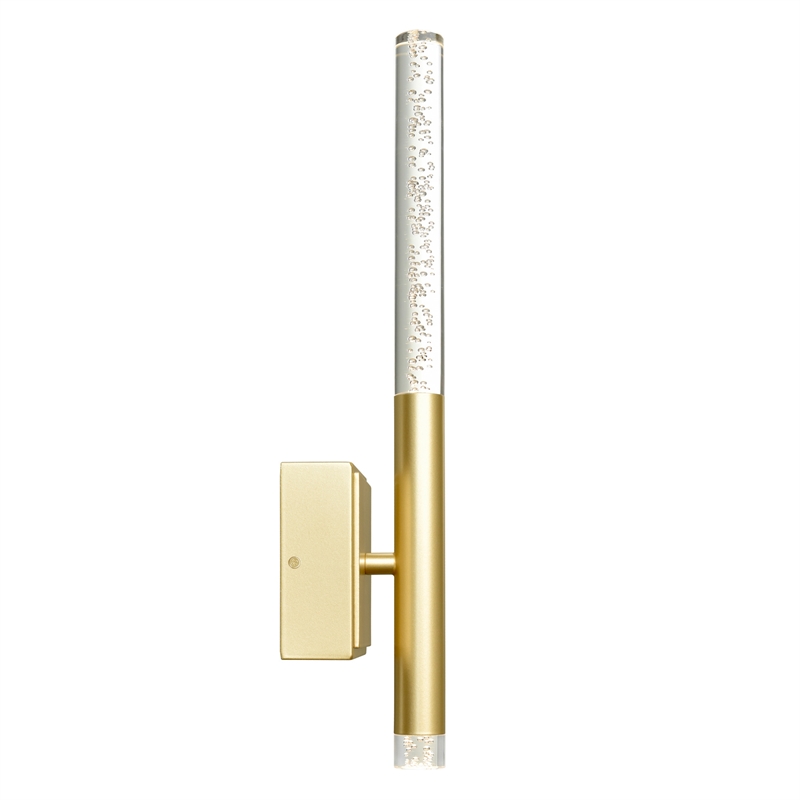 CWI Lighting Dragonswatch Integrated LED Satin Gold Wall Light