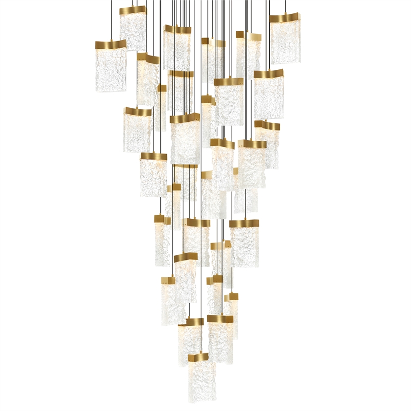 CWI Lighting Lava Integrated LED Brass Chandelier