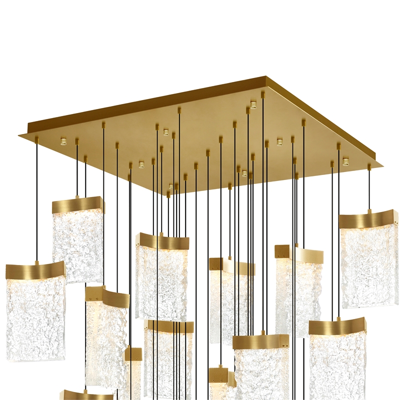 CWI Lighting Lava Integrated LED Brass Chandelier